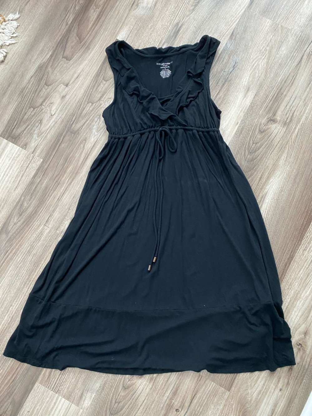 Liz Lange Black Ruffle Maternity Dress